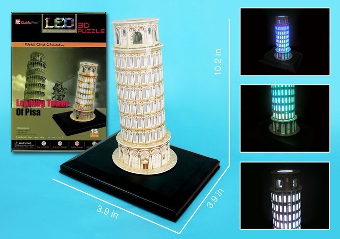 CubicFun 3D Пазл Пизанская башня с иллюминацией
